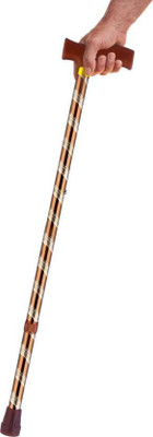 kgn surgical Premium Height Adjustable Aluminum (Copper ) Single L-Shaped Walking Cane Walking Stick