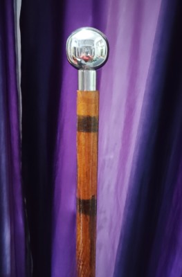 RanaCreation Wooden walking stick silver lattu head Walking Stick