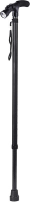 SWADESI BY MCP Walking Stick for Men/Women/Old People Height Adjustable Hand Stick With Torch Walking Stick