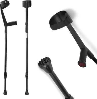 IWALK Elbow Crutch/Stick - Midnight Black Walking Stick