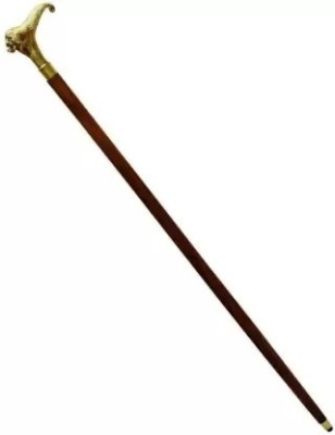 Nagina woodceation Lion face brass and solid wood walking stick Walking Stick Walking Stick