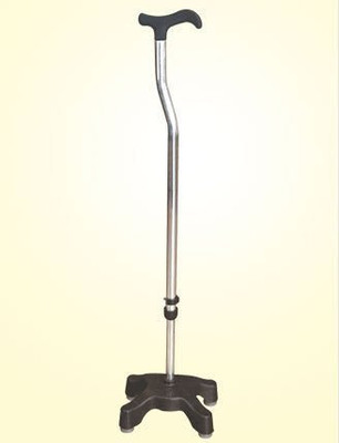 FLAMINGO Quadripod Walking Stick, Silver, Universal, Pack of 1 Walking Stick