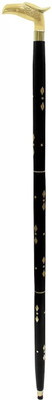 Hithika creation Wooden Walking Stick in Brass Handle 3 fold sheesham Color Brown in 36 inches Walking Stick