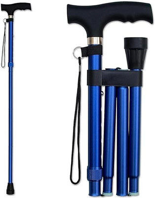 MCP Jindal Premium Imported 4 Folding Walking Stick Blue Walking Stick