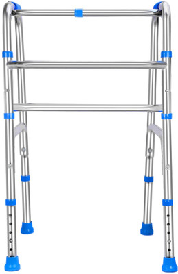 IWALK Height Adjustable & Foldable Double Bar | Heavy Duty | Injured & Aged People Walking Stick