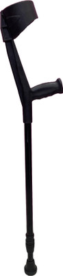 ASR SURGICAL Adjustable MS Walking Crutches & Elbow Sticks for Walking Support Black Walking Stick