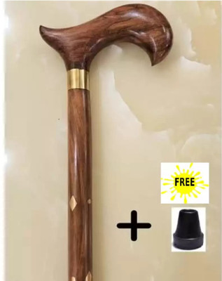 RanaCreation Morning antique design brown walking stick in pakka seesham Walking Stick