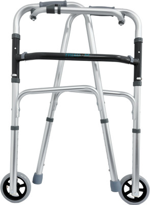 ForzaFreedom Foldable Lightweight & Height Adjustable Walker With Wheel Walking Stick