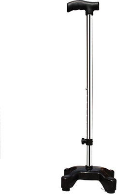 roston Surgical Quadripod 4 Leg Croome Height Adjustable Walking Stick For Unisex (Black) Walking Stick