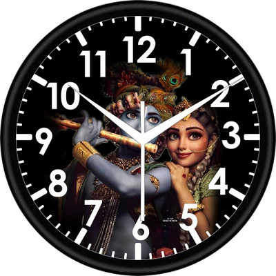 Raavi Creation Analog 10 cm X 16 cm Wall Clock(Multicolor, With Glass, Standard)