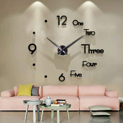 Sarang Analog 60 cm X 60 cm Wall Clock(Black, Without Glass, DIY Clocks)