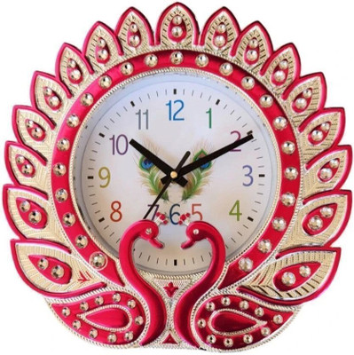 SICORA Analog 25 cm X 25 cm Wall Clock(Black, With Glass, Standard)