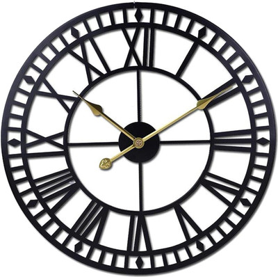 SS TRADER Analog 40 cm X 40 cm Wall Clock(Black, Without Glass, Standard)