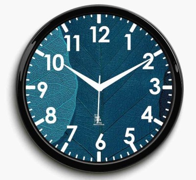 srk enterprises Analog 26 cm X 26 cm Wall Clock(Black, With Glass, Standard)