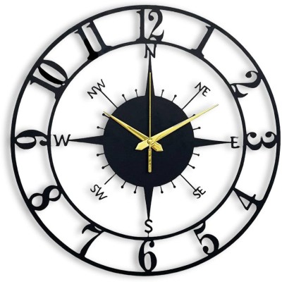 Arabs Analog 50 cm X 50 cm Wall Clock(Black, Without Glass, Standard)