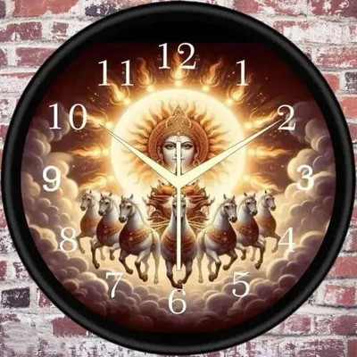 Aashish.Enterprises Analog 25 cm X 25 cm Wall Clock(Multicolor, With Glass, Standard)