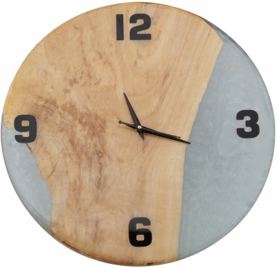 keenwood Analog 47 cm X 47 cm Wall Clock(Grey, Without Glass, Standard)