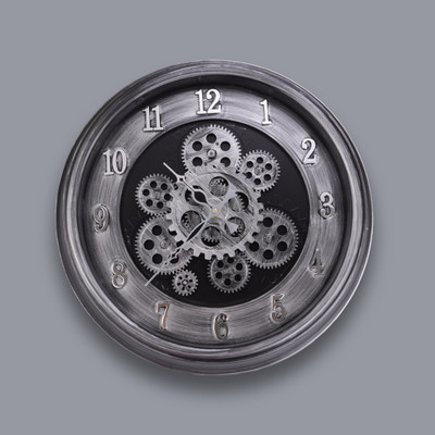 matiz Analog 41 cm X 41 cm Wall Clock(Silver, With Glass, Standard)