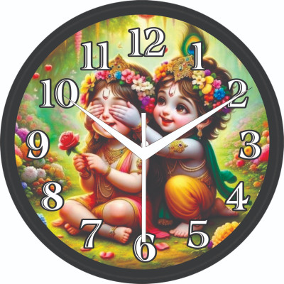 Mahi Enterprises10 Analog 20 cm X 20 cm Wall Clock(Multicolor, With Glass, Standard)
