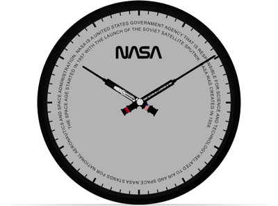 BEIION TIME MAKER Analog 30.5 cm X 30.5 cm Wall Clock(Black, With Glass, Standard)