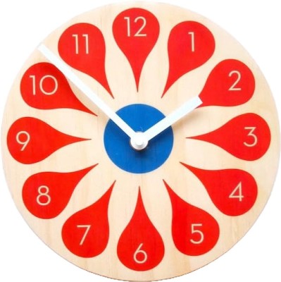 SWETVIBES Digital 20 cm X 20 cm Wall Clock(Orange, Without Glass, Station Clock)