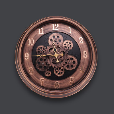 matiz Analog 41 cm X 41 cm Wall Clock(Brown, With Glass, Standard)