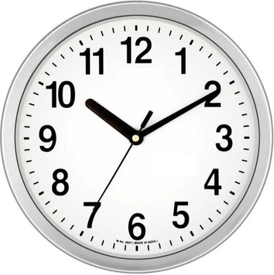 Gangaram creation Analog 21 cm X 21 cm Wall Clock(Silver, With Glass, Standard)