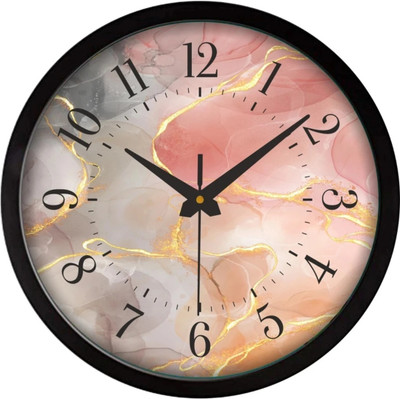 litisha enterprises Analog 25 cm X 25 cm Wall Clock(Multicolor, With Glass, Standard)