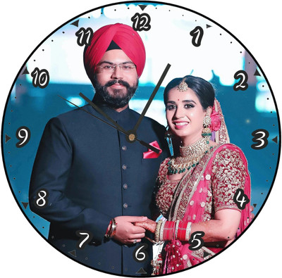 NET DATA EXPRESS Analog 30 cm X 30 cm Wall Clock(Multicolor, Without Glass, Standard)