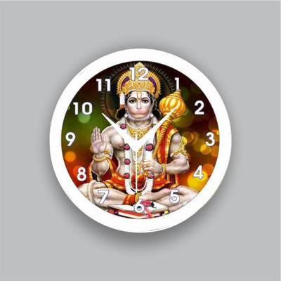 Raavi Creation Analog 10 cm X 16 cm Wall Clock(White, With Glass, Standard)