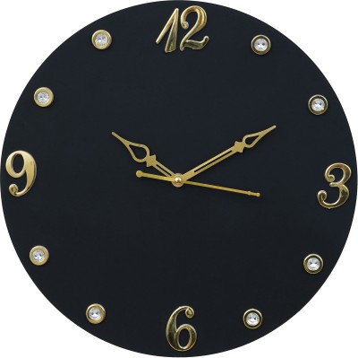 Ingo Creation Analog 30 cm X 30 cm Wall Clock(Black, Without Glass, Standard)