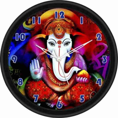 Raavi Creation Analog 10 cm X 16 cm Wall Clock(Multicolor, With Glass, Standard)