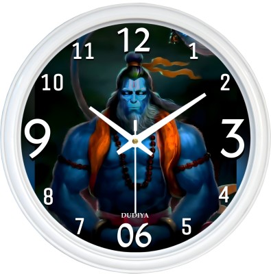 dudiya creation Analog 25 cm X 25 cm Wall Clock(White, With Glass, Standard)