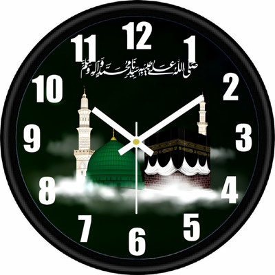 Fashion World Analog 25 cm X 25 cm Wall Clock(Black, With Glass, Standard)