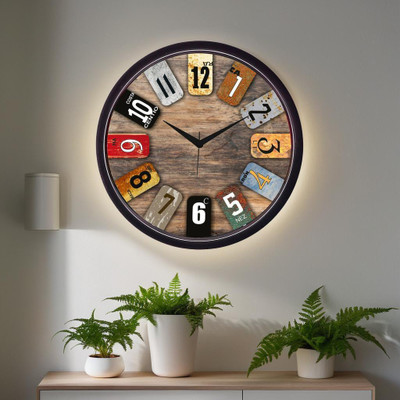 Tanmay Enterprises Analog 25 cm X 25 cm Wall Clock(Multicolor, With Glass, Standard)