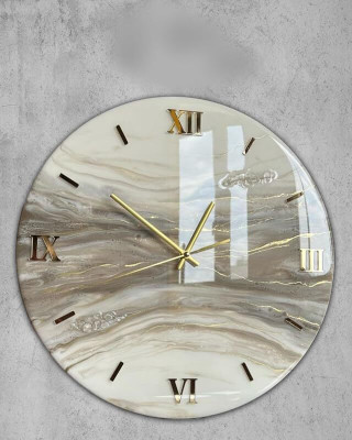 NANDAK DECORS Analog 60 cm X 60 cm Wall Clock(Blue, Without Glass, Standard)