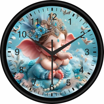 MAHI TRADERS Analog 25 cm X 25 cm Wall Clock(Multicolor, With Glass, Standard)