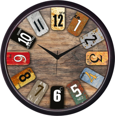 Gulabi Art Analog 25 cm X 25 cm Wall Clock(Multicolor, With Glass, Standard)