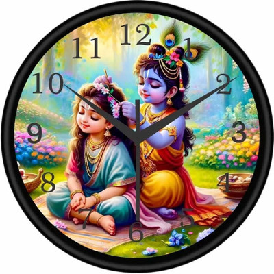 jv enterprises Analog 25.4 cm X 25.4 cm Wall Clock(Black, With Glass, Standard)