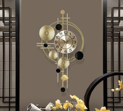 Dsh Analog 82 cm X 47 cm Wall Clock(Multicolor, Without Glass, DIY Clocks)