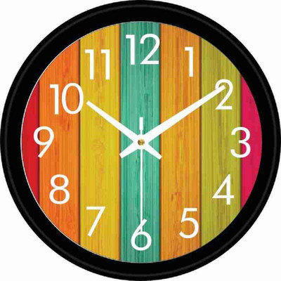 Raavi Creation Analog 10 cm X 16 cm Wall Clock(Multicolor, With Glass, Standard)