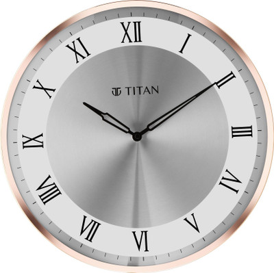 Titan Analog 40 cm X 40 cm Wall Clock(Pink, With Glass, Standard)