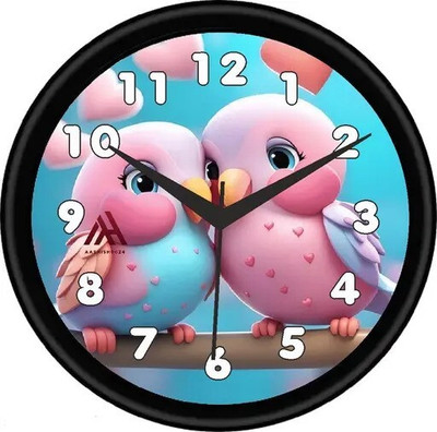 Aashish.Enterprises Analog 25 cm X 25 cm Wall Clock(Multicolor, With Glass, Standard)
