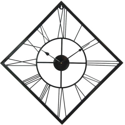 PK Fashions Analog 65 cm X 65 cm Wall Clock(Black, Without Glass, Standard)