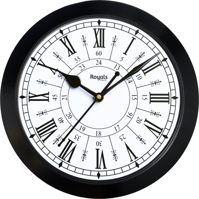 Royals Cart Analog 25 cm X 25 cm Wall Clock(Multicolor, With Glass, Standard)
