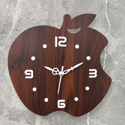 FASTQT Analog 25 cm X 25 cm Wall Clock(Brown, Without Glass, DIY Clocks)