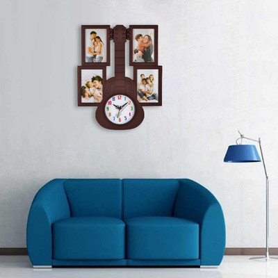 HorseHead Analog 43.5 cm X 35.5 cm Wall Clock(Brown, With Glass, Standard)