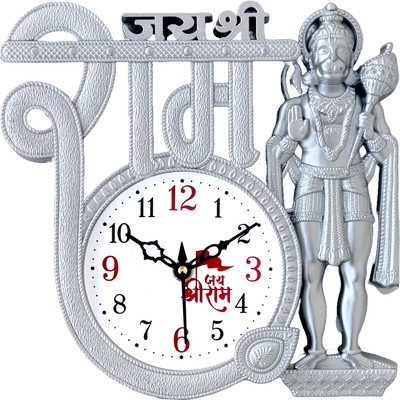 Viscosity Analog 22 cm X 22 cm Wall Clock(Silver, With Glass, Standard)