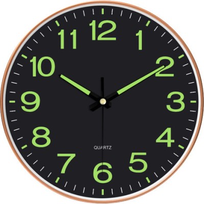 MT BROTHERS Analog 23 cm X 28 cm Wall Clock(Black, With Glass, Standard)