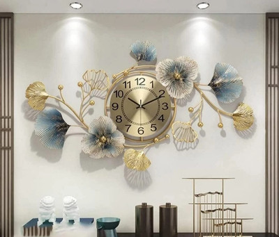 VMSR Analog 30 cm X 76 cm Wall Clock(Multicolor, Without Glass, Standard)